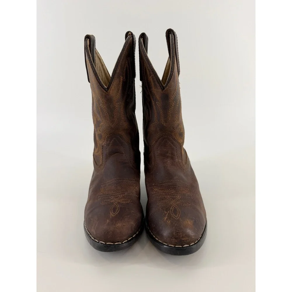 Smoky Mountain Boots Kids Denver Brown Leather Western Cowboy Boots 11.5 D